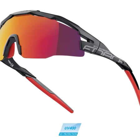 Force Sólgleraugu Everest, Black matt, red mirr. lens
