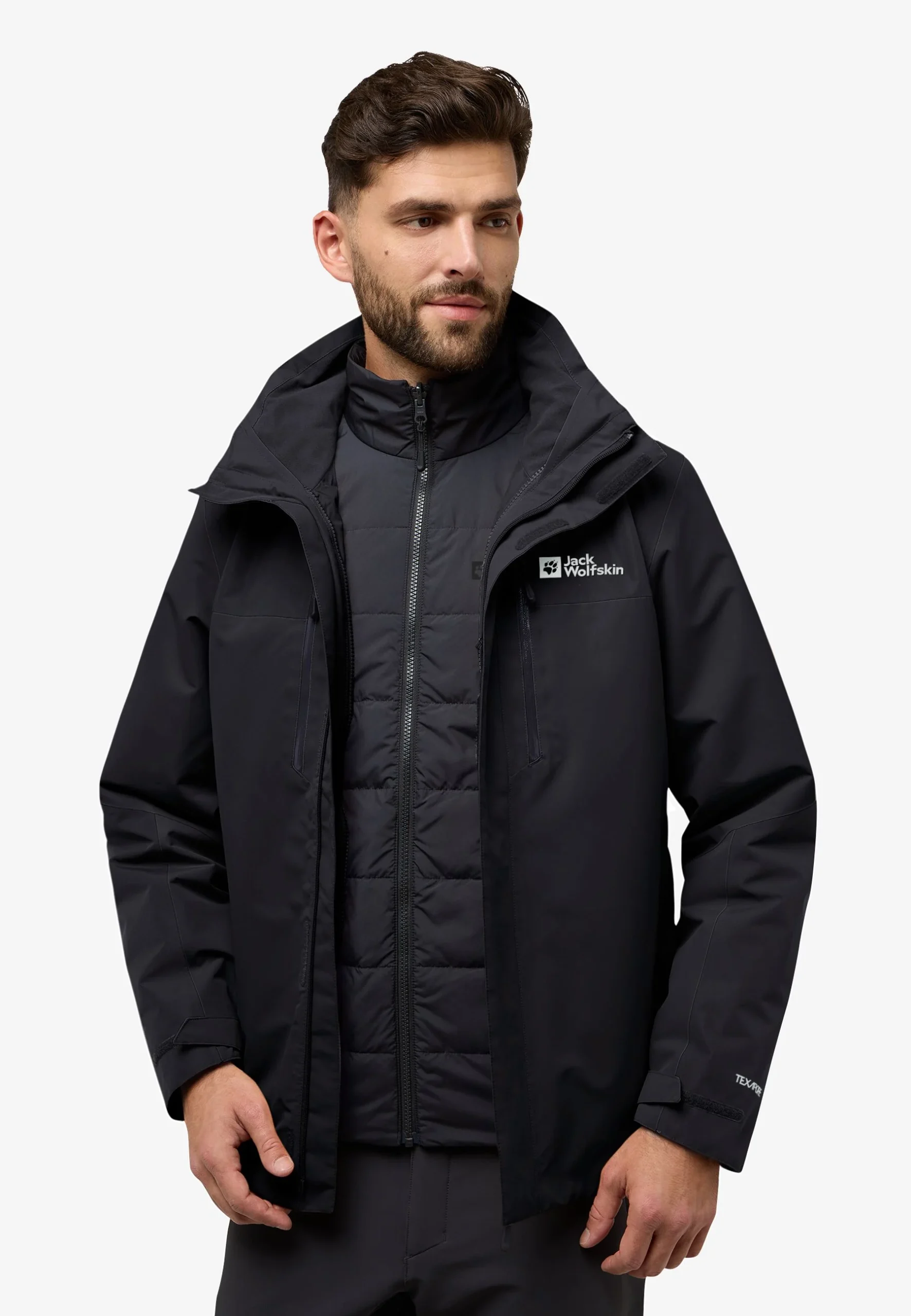 Jack Wolfskin Jasper 3in1 Herra Jakki Black