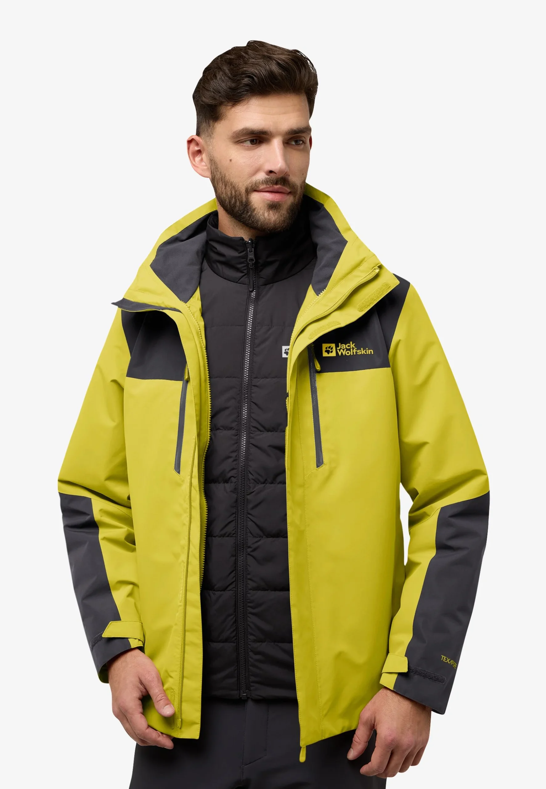 Jack Wolfskin Jasper 3in1 Herra Jakki Chartreuse