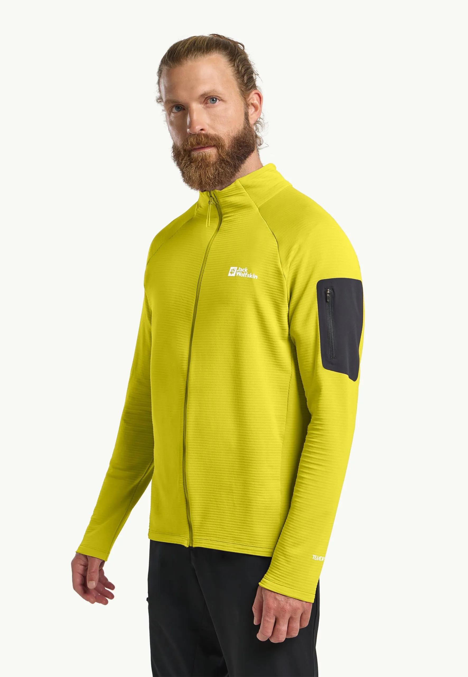 Jack Wolfskin Prelight Full Zip Herra Peysa Chartreuse