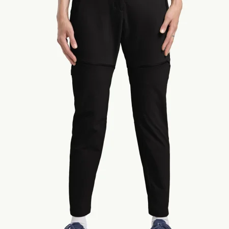 Jack Wolfskin Hikeout Zip Away Dömu Göngubuxur Black