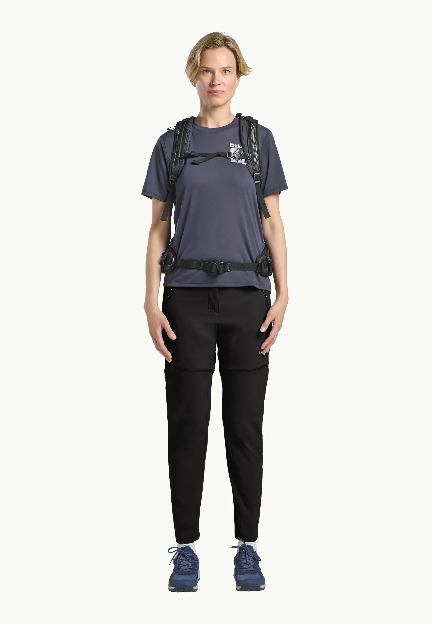 Jack Wolfskin Hikeout Zip Away Dömu Göngubuxur Black - Image 3