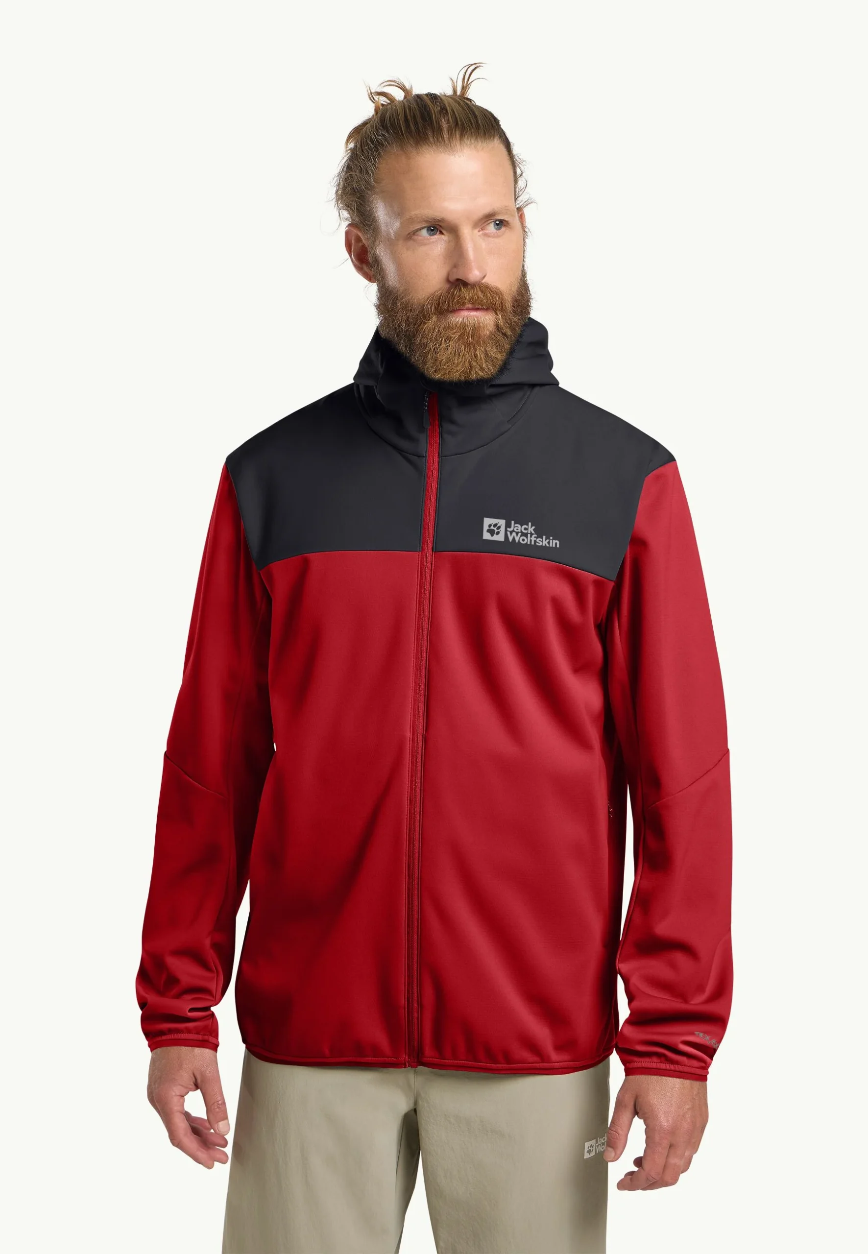 Jack Wolfskin Feldberg Herrajakki með hettu Adrenaline Red - Image 2