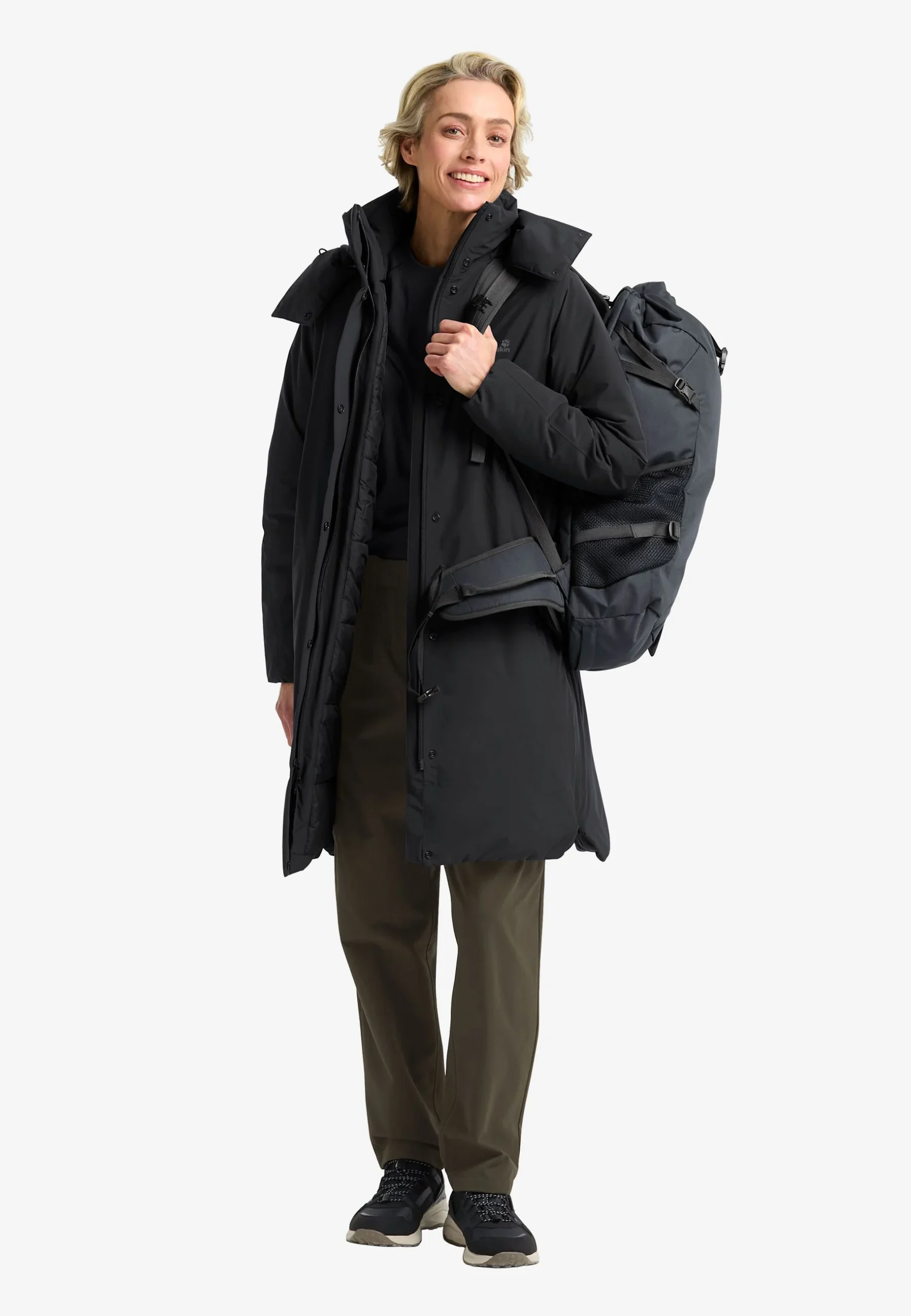 Jack Wolfskin Frost Haven Dömu Vetrarkápa Black - Image 3