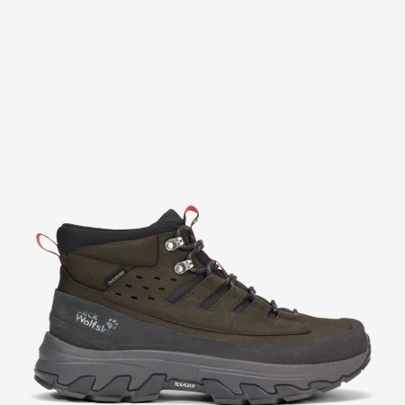 Jack Wolfskin Herra Gönguskór Apex Mid Obsidian Moss