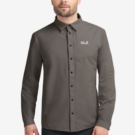 Jack Wolfskin Herraskyrta Prelight Suncool Flint