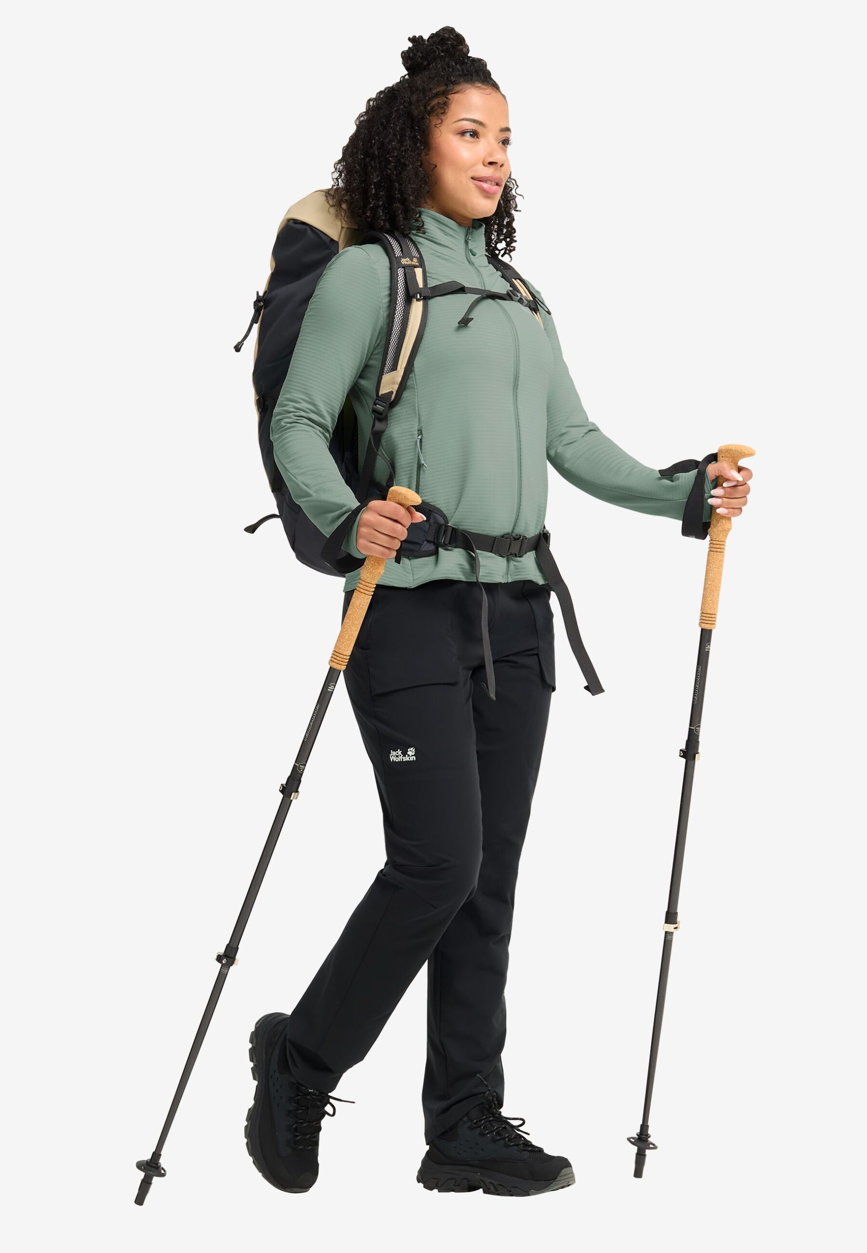 Jack Wolfskin Litestride Dömu Flísjakki Green Zinnia - Image 3