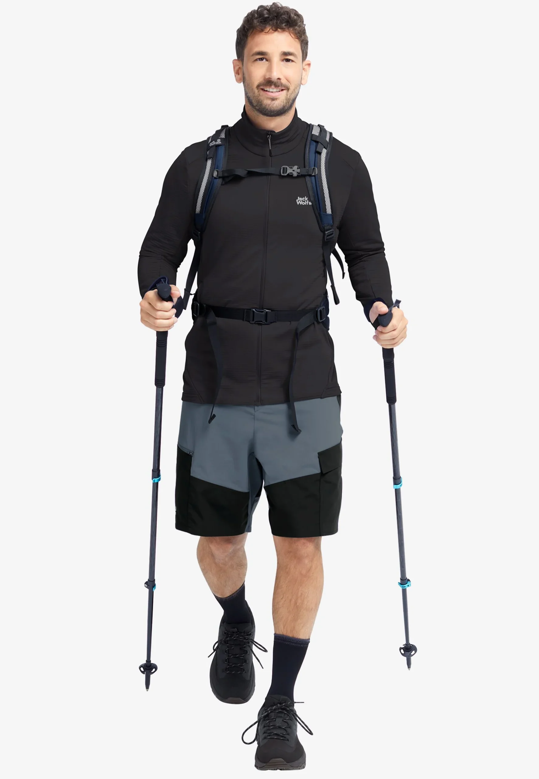 Jack Wolfskin Litestride Herra Flísjakki Black - Image 3