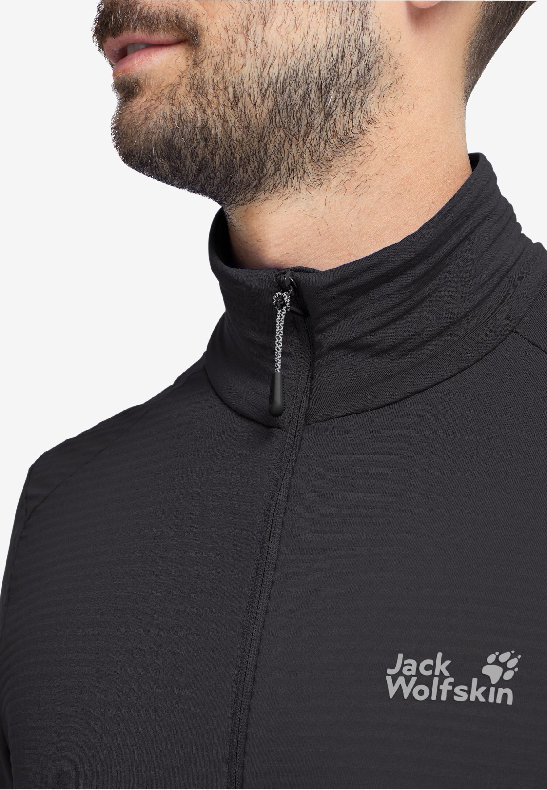 Jack Wolfskin Litestride Herra Flísjakki Black - Image 4