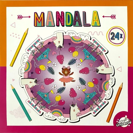 Litrík Mandala litabók, 24 síður