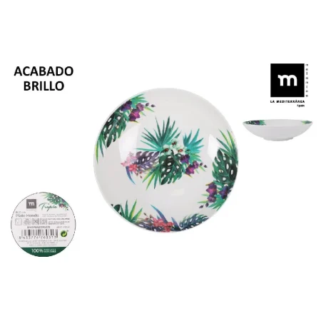 Melamine djúpur diskur 21,5x5,3 cm tropical