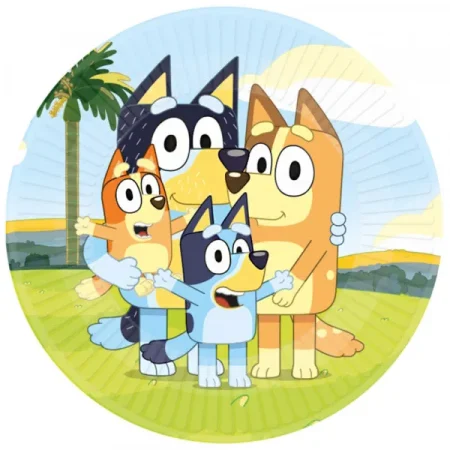 Bluey Pappadiskar 8 stykki 23 cm