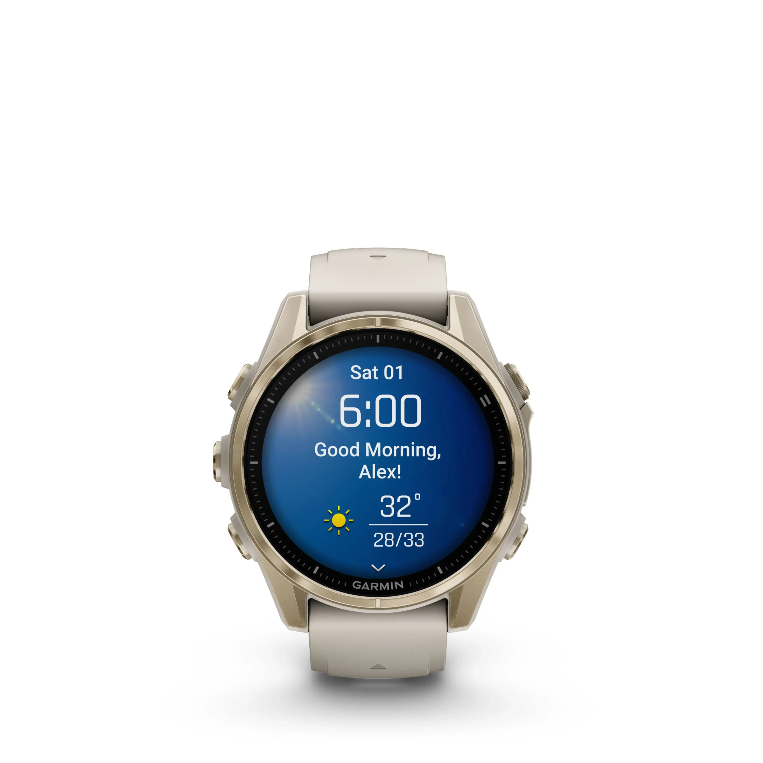 Garmin Fenix 8 - 43mm Heilsuúr Amoled Sapp Gold/Grey - Image 6