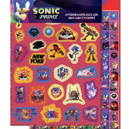 Sonic the hedgehog 600 límmiðar
