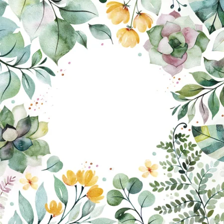 Serviettur Flower Floral Frame 20 stk 33x33 cm