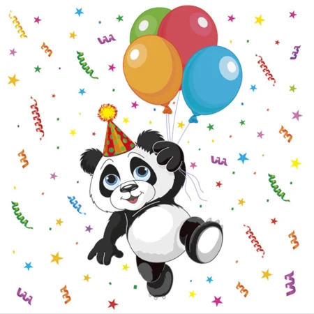 Serviettur Animal Funny Panda 20 Stykki 33x33 cm