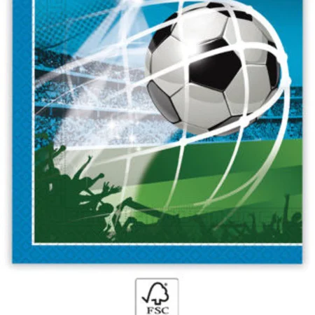 Serviettur Soccer Fans, 20 stykki 33x33 cm