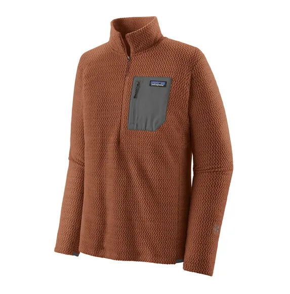 Patagonia R1 Air Zip Neck Herra Flíspeysa Robin Brown