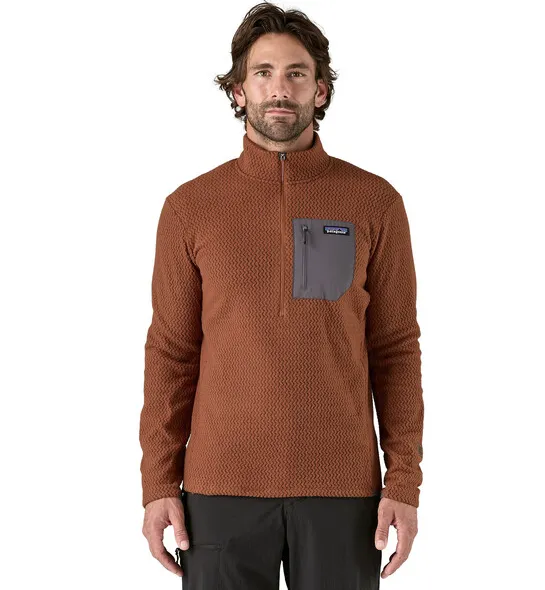 Patagonia R1 Air Zip Neck Herra Flíspeysa Robin Brown - Image 2