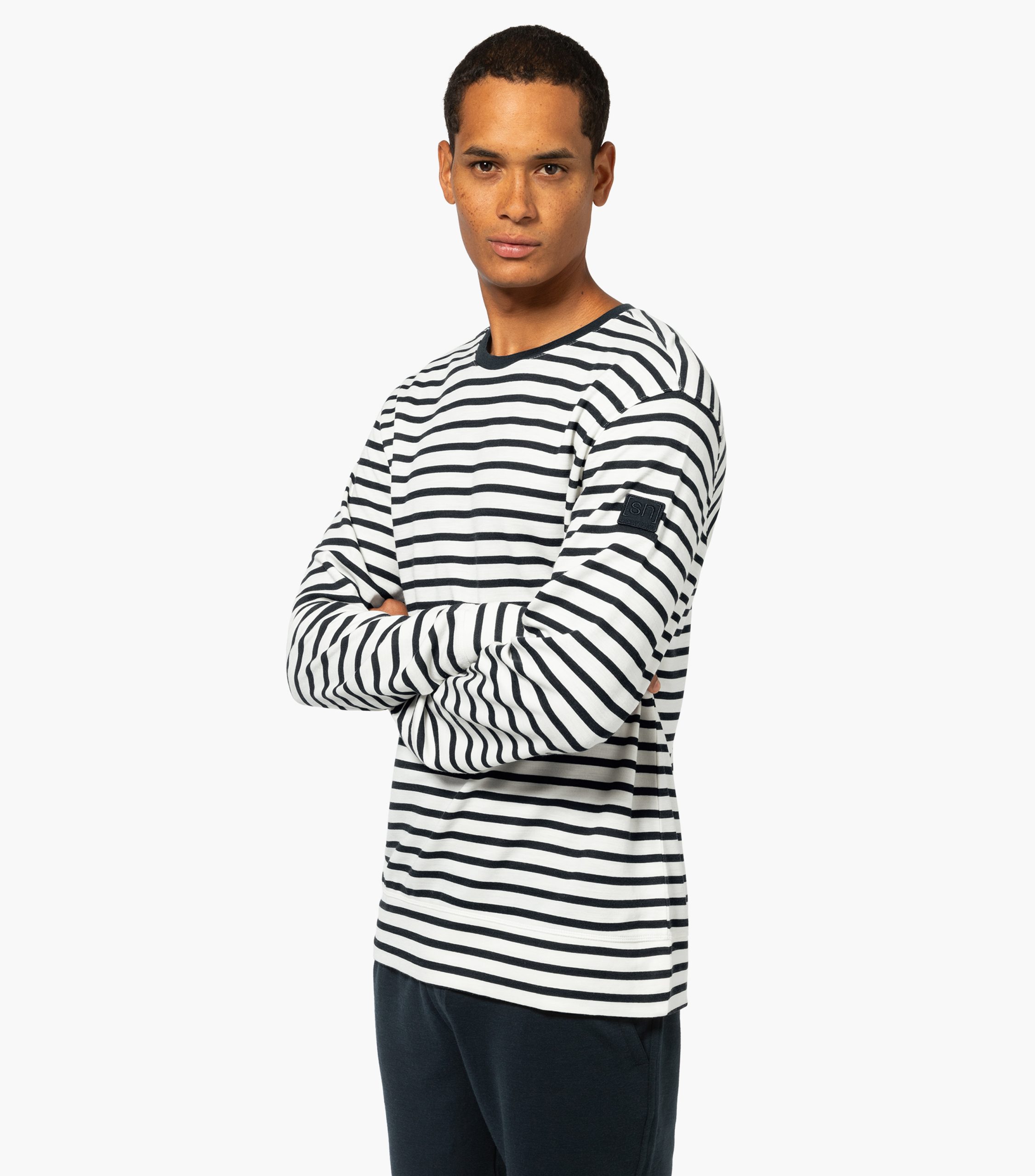 Super.Natural Solution Stripe Bio Crew Herrapeysa FW/N - Image 6