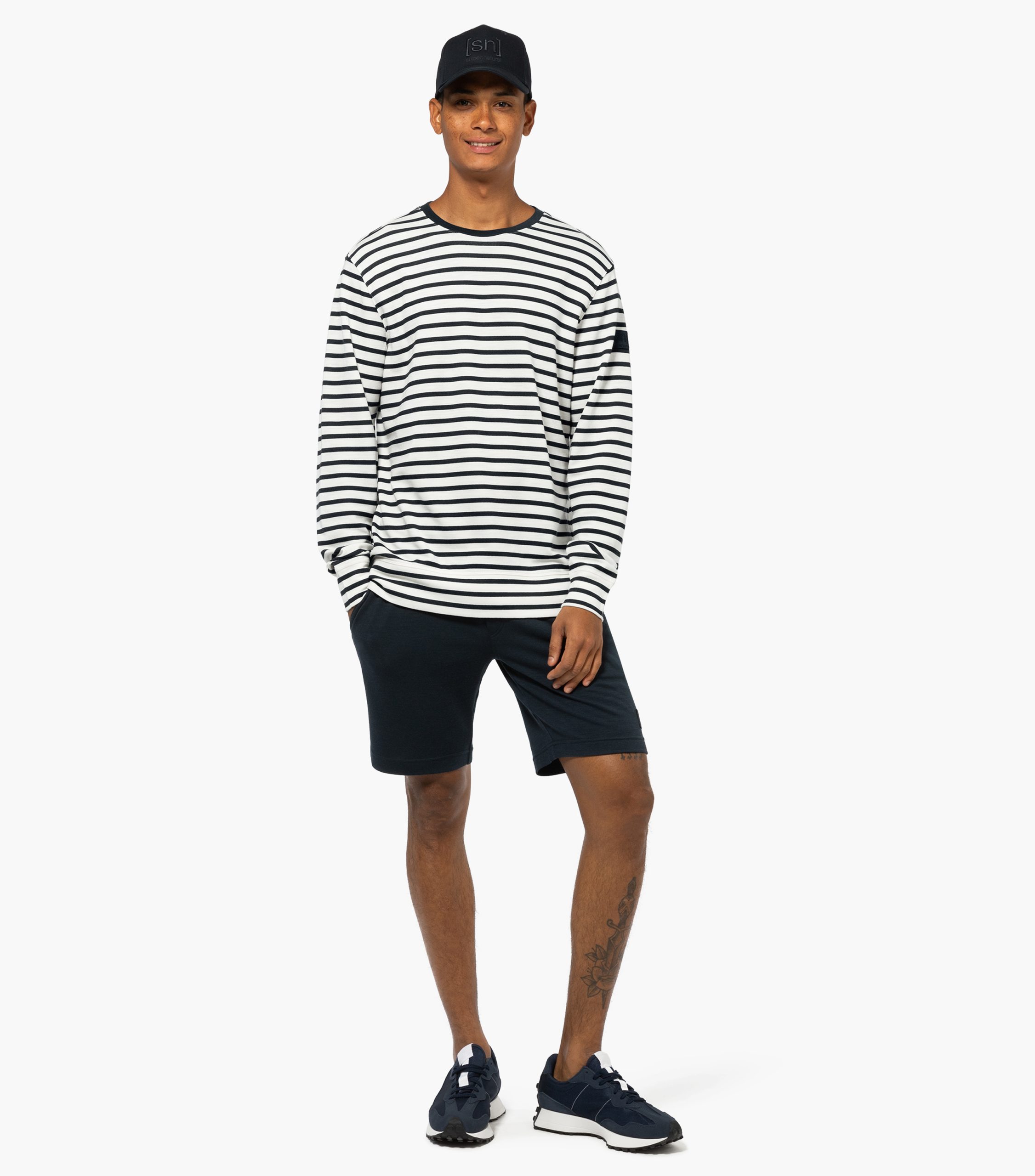 Super.Natural Solution Stripe Bio Crew Herrapeysa FW/N - Image 3