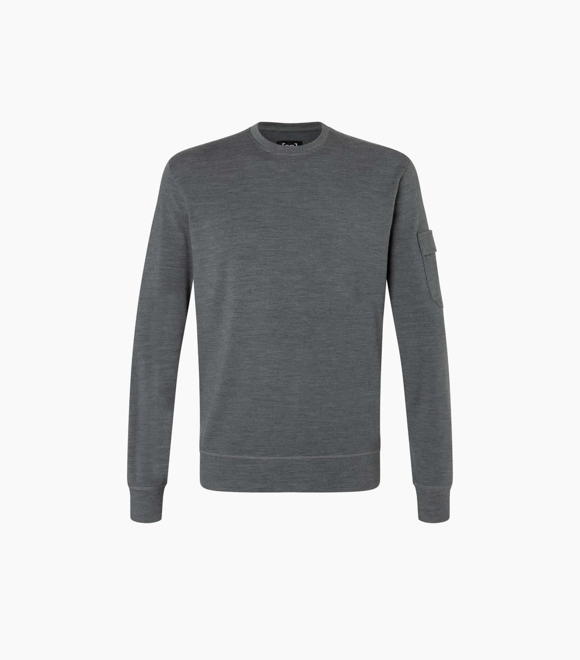 Super.Natural Herrapeysa Alpine Brush Crewneck Dark S. Melange