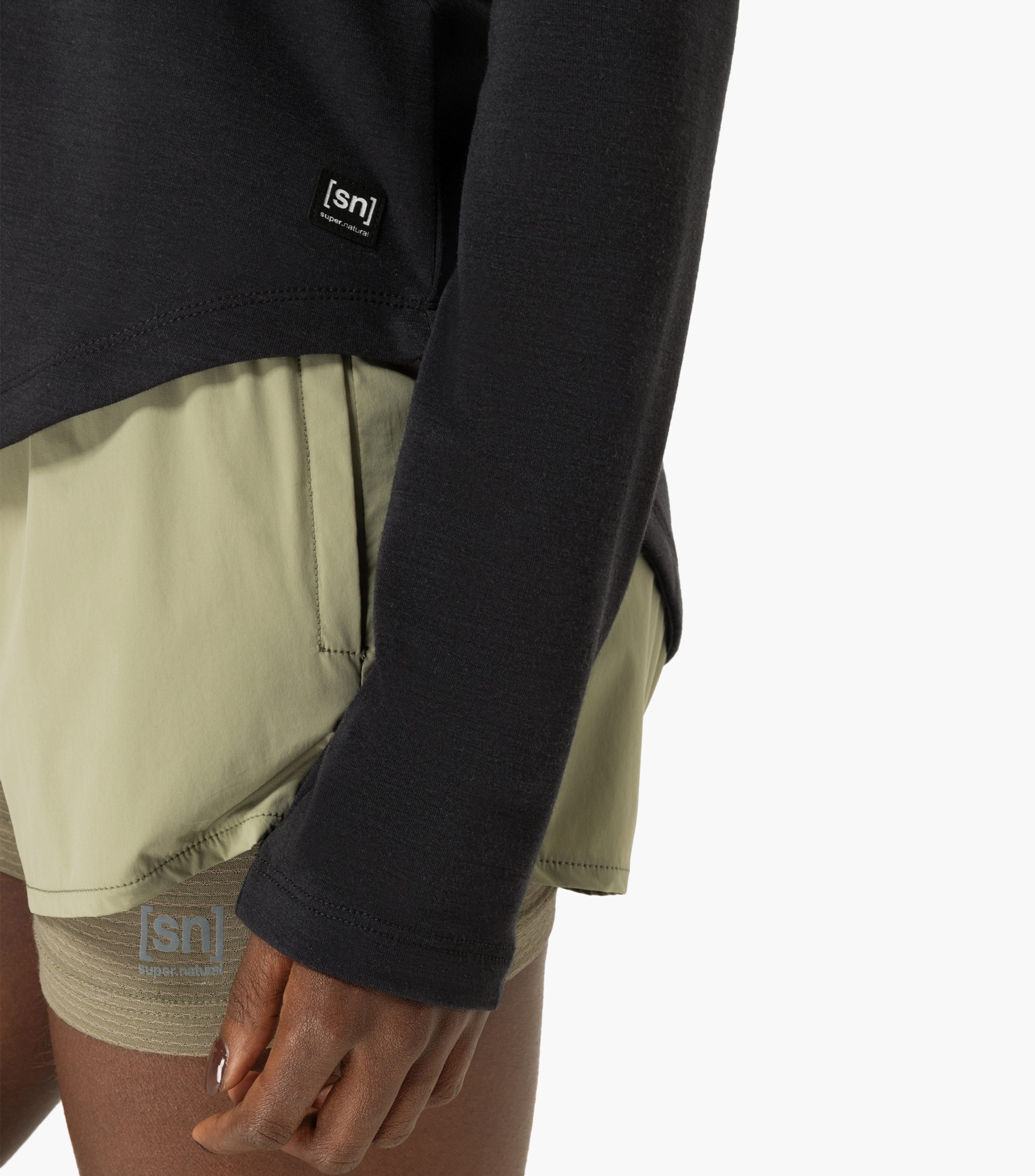 Super.Natural Dömupeysa Everyday Crew Jet Black - Image 3