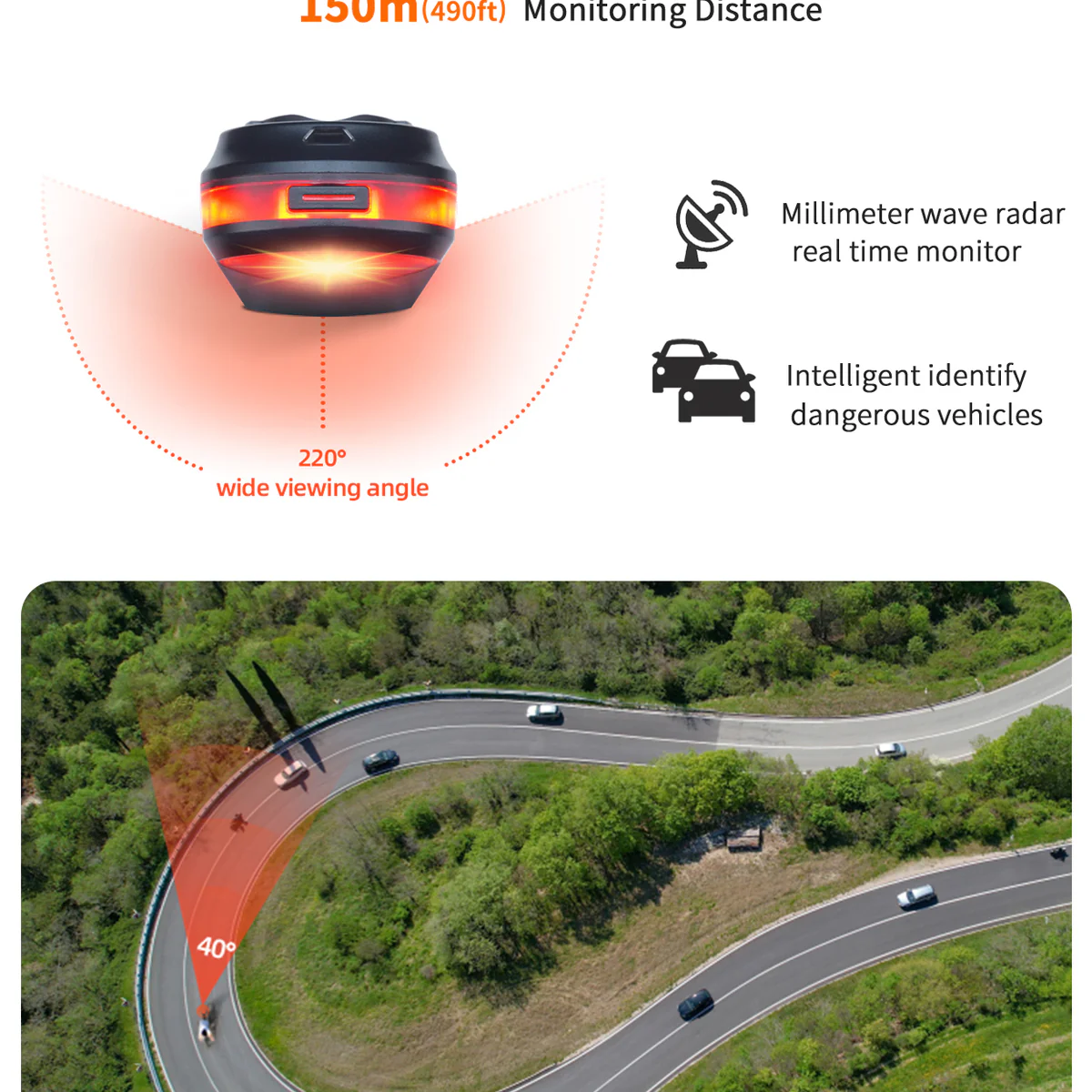iGPSport SR30 – Snjall radar hjóla afturljós - Image 2