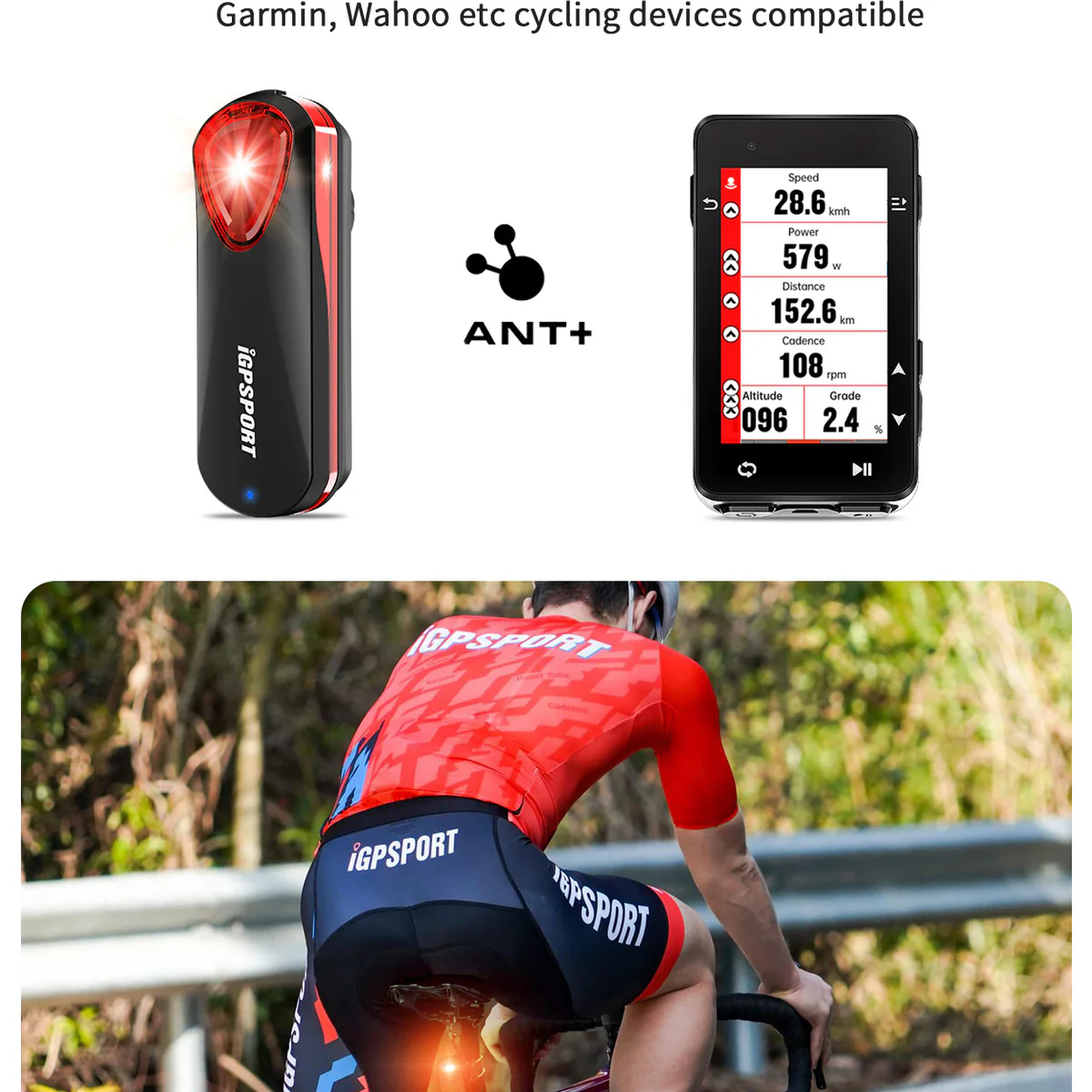 iGPSport SR30 – Snjall radar hjóla afturljós - Image 5