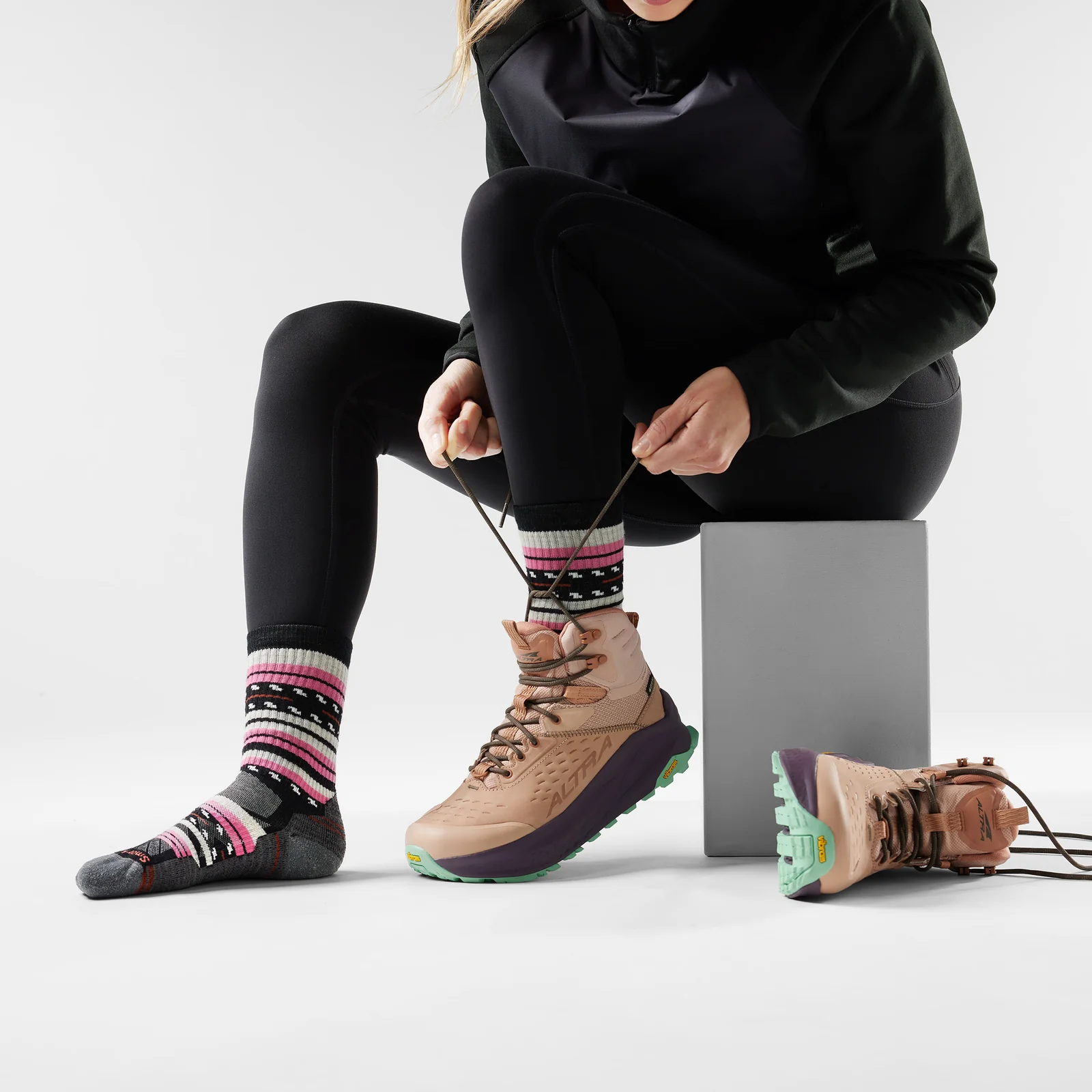 Smartwool Dömu Göngusokkar Light Crew Margarita Black - Image 2