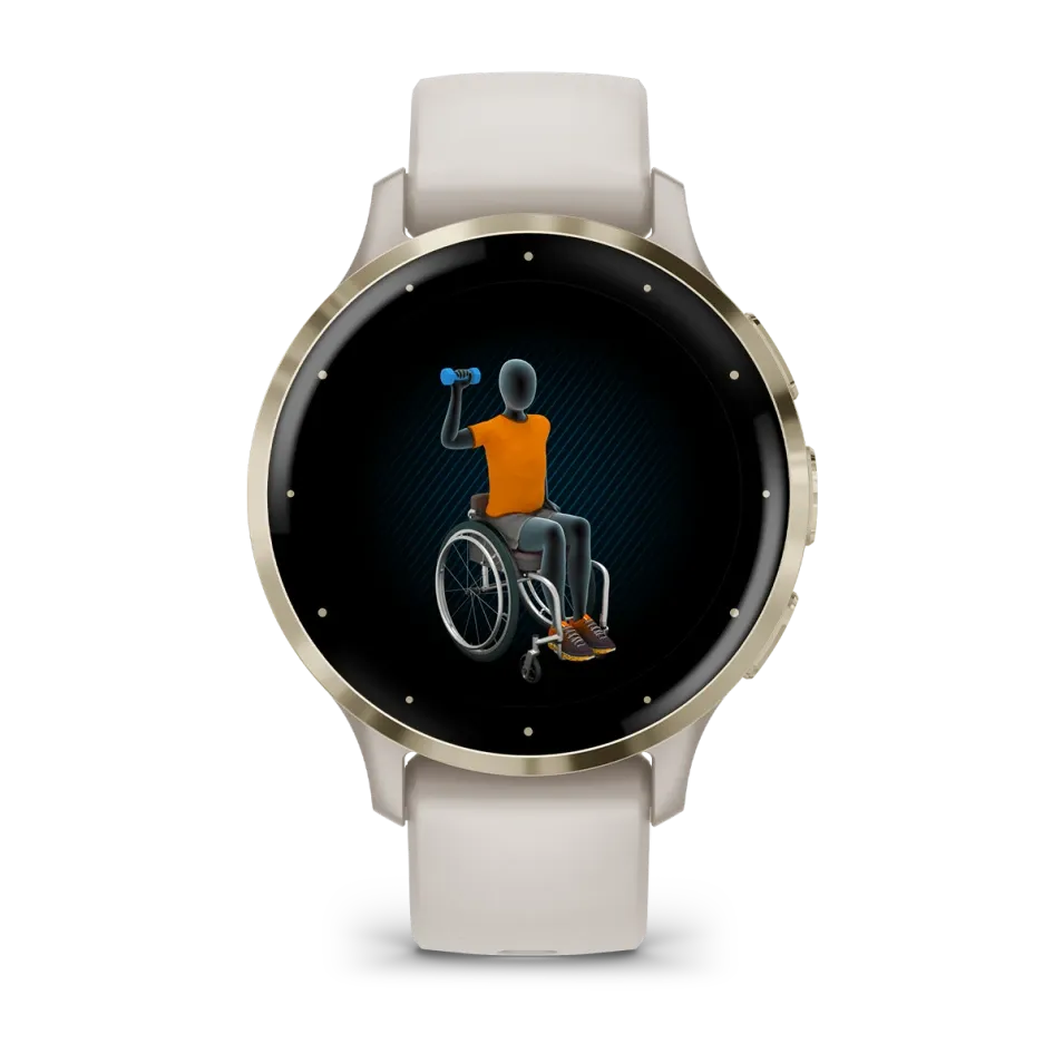Garmin VENU 3S- Beinhvítt/Gyllt - Image 6