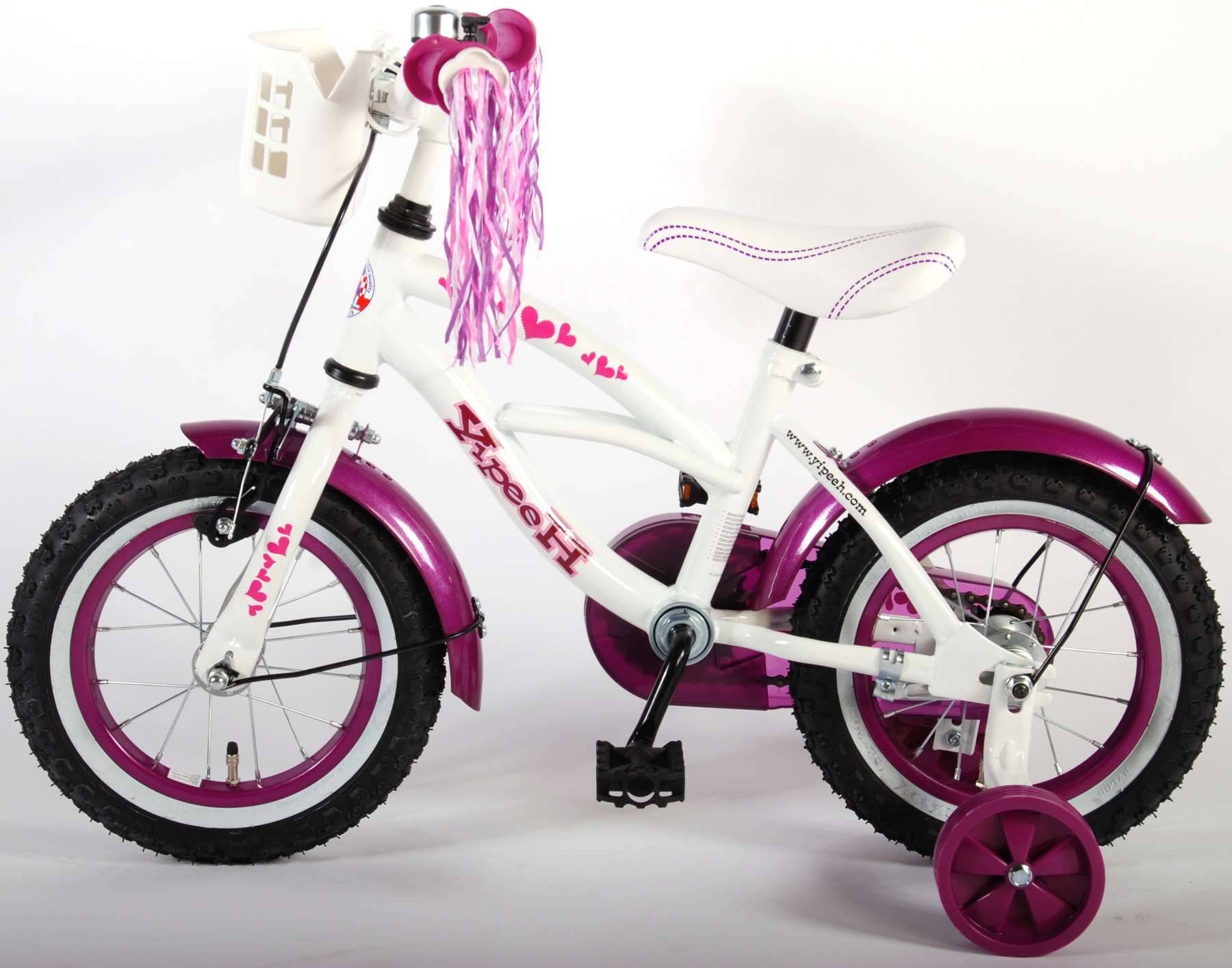 Volare Heart Cruiser Barnahjól 12" - Hvítt/Fjólublátt - Image 14