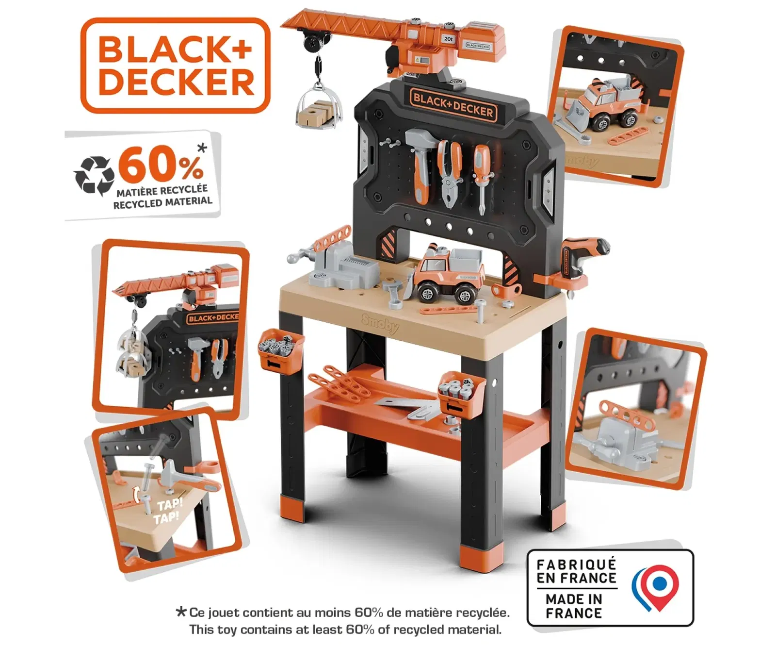 Smoby Black+Decker Verkfærabekkur með krana - Image 7