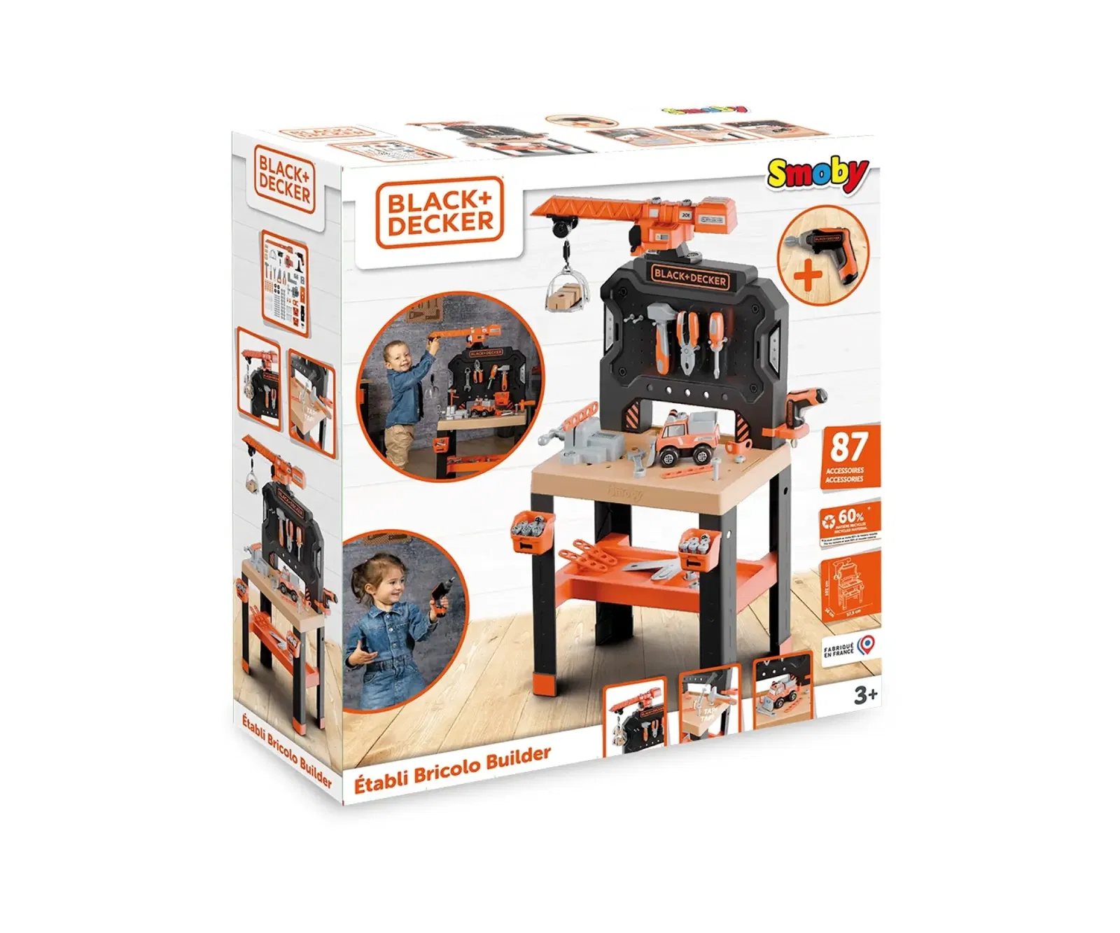 Smoby Black+Decker Verkfærabekkur með krana - Image 2