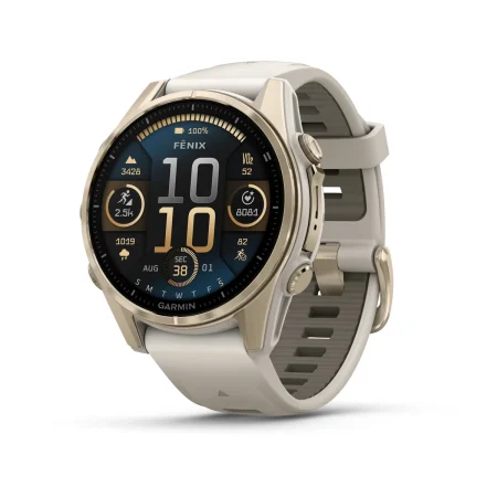 Garmin Fenix 8 - 43mm Heilsuúr Amoled Sapp Gold/Grey