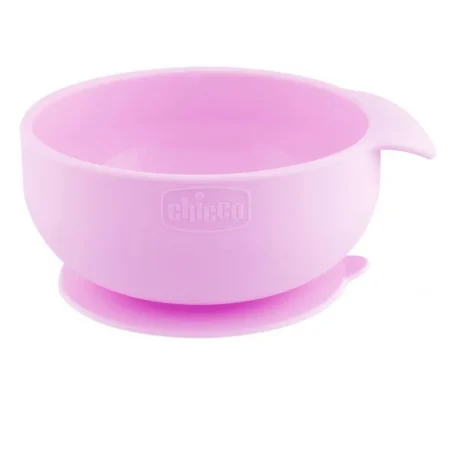 Chicco Silicone Skál Bleik