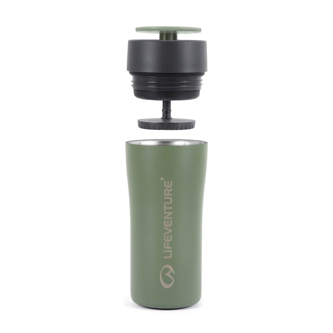 LifeVenture One Touch Hitaflaska Khaki 350ml - Image 3