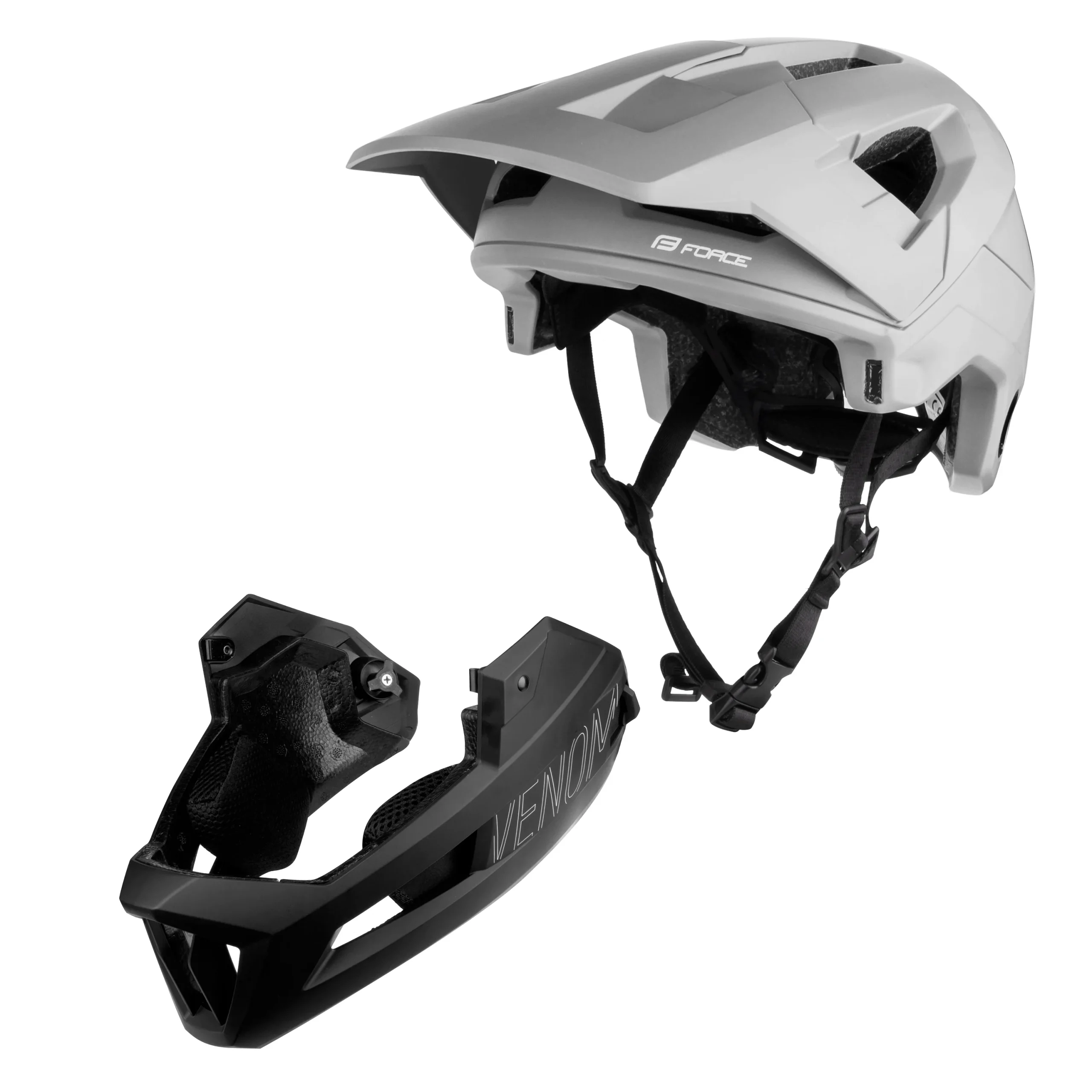 Force Hjálmur Venom Downhill Grey-Black - Image 6