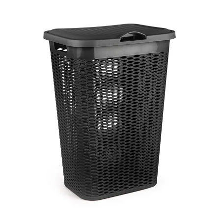 PlastForte Ovals Þvottakarfa 51L svört