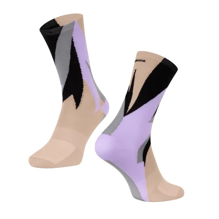 Force Freeride Hjólasokkar Creme-Pink-Grey