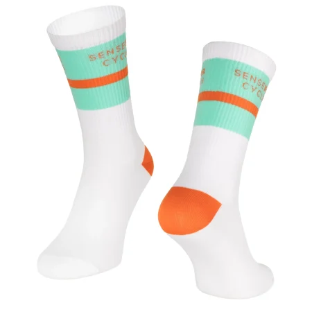 Force Stripe Long Hjólasokkar White