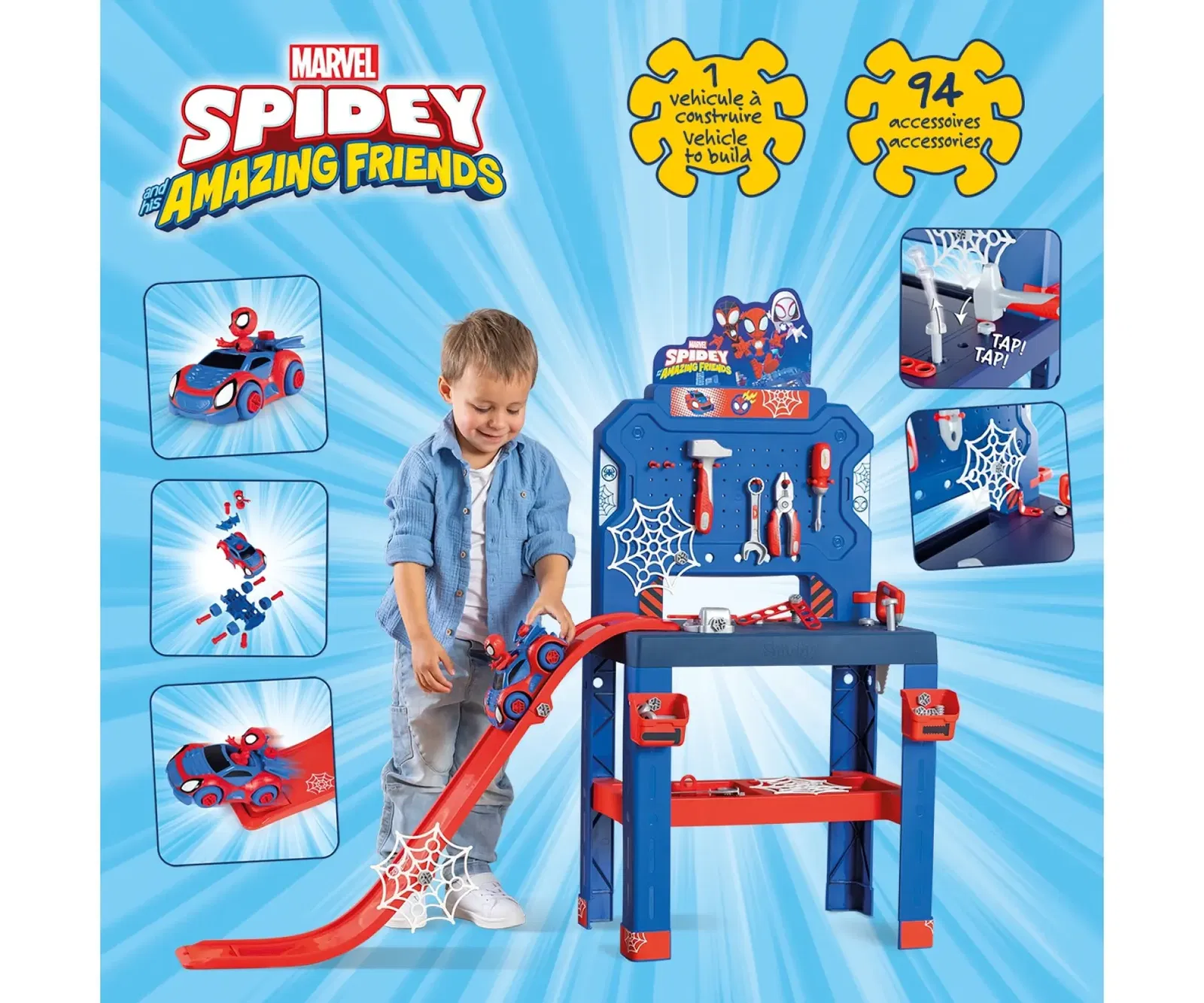 Smoby Spiderman Verkfærabekkur - Image 7